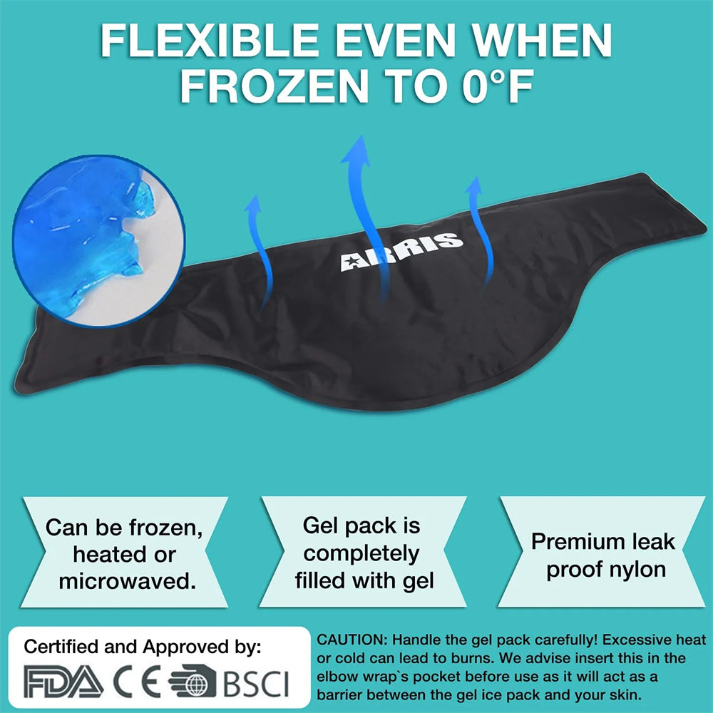 ARRIS Neck Ice Pack Wrap, Cold Compress Therapy for Cervical, Shoulder Pain Relief, Reusable Cooling Gel Packs for Swelling, Injuries, Headache