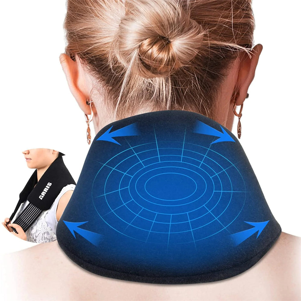 ARRIS Neck Ice Pack Wrap, Cold Compress Therapy for Cervical, Shoulder Pain Relief, Reusable Cooling Gel Packs for Swelling, Injuries, Headache