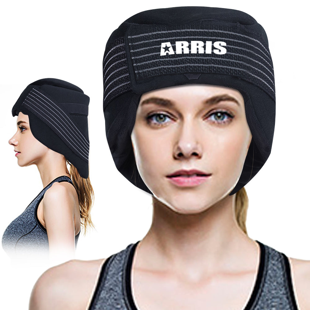 ARRIS Ice Cap for Headache and Migraine - Pain Relief Hat with Ice Pack for Migraine, Head and Neck Tension, Hot Cold Therapy Treatment