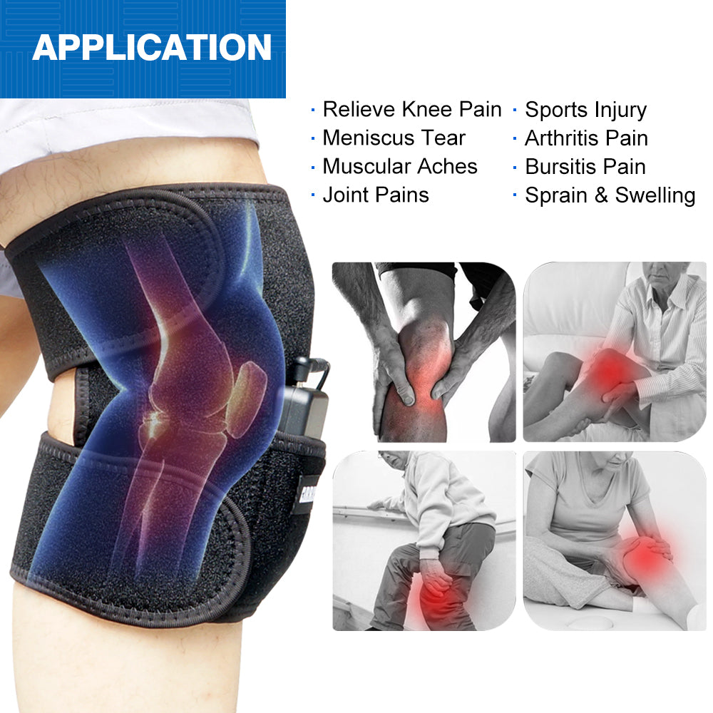 ARRIS 7.4V 4200mah Battery Therapy Heated Knee Pad Wrap and Electric Heat Knee Brace for Pain Relief