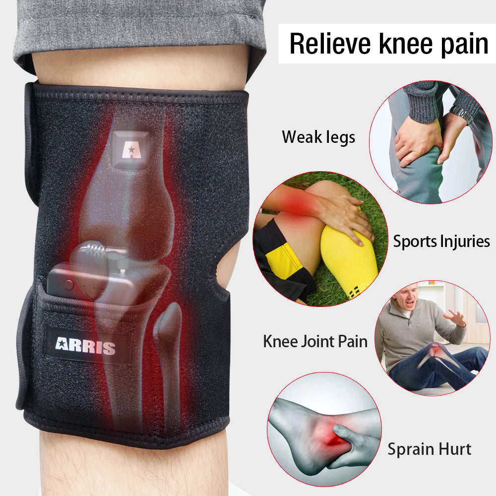 ARRIS 7.4V 4200mah Battery Therapy Heated Knee Pad Wrap and Electric Heat Knee Brace for Pain Relief