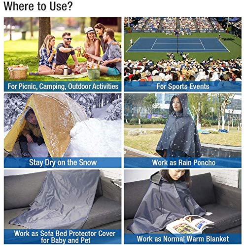 ARRIS Heated Blanket 5V Electric Outdoor Fleece Waterproof Windproof Blanket for Indoor and Outdoor Activities