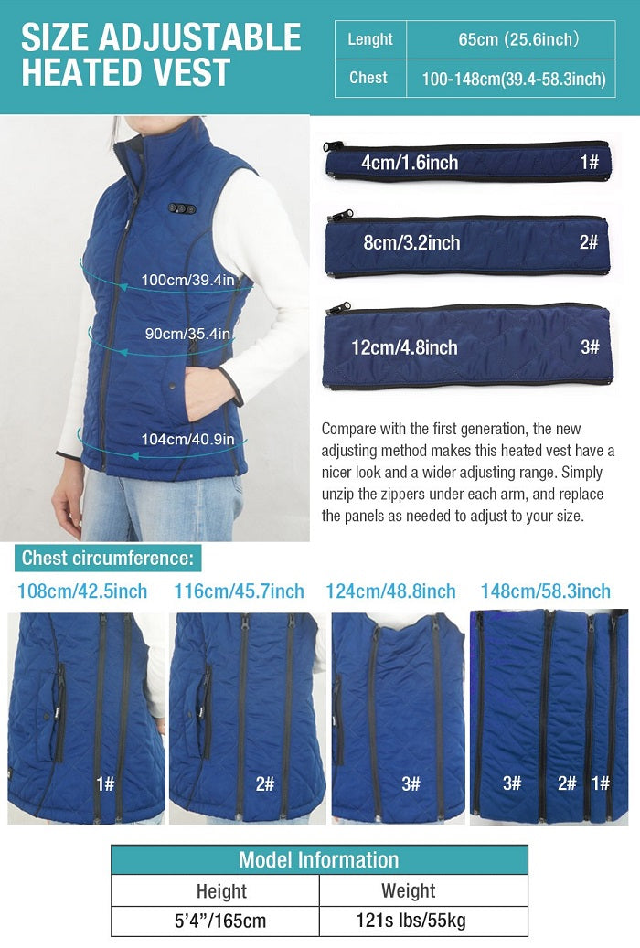 Extend Panel for Women heated vest XA0082