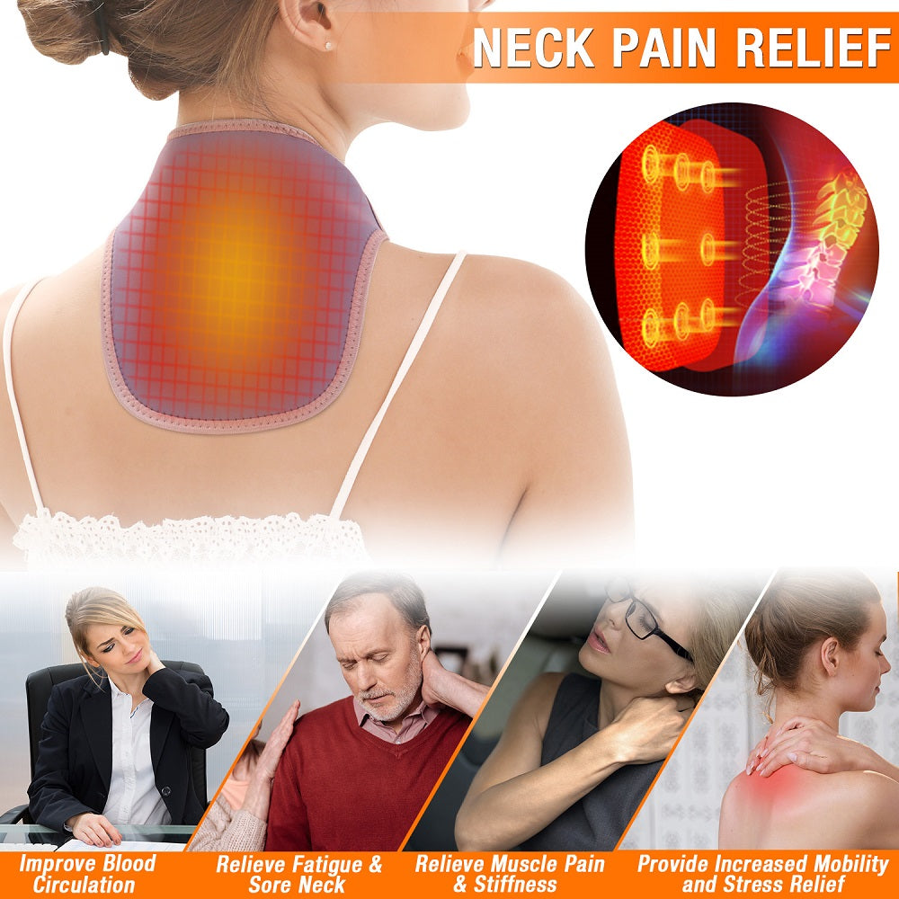 DUKUSEEK USB Heating Therapy Pad Wrap for Neck Pain Soreness Relief