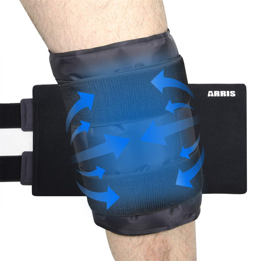 ARRIS Large Knee Hot and Cold Therapy Ice Pack Wraps Around the Entire Knee Pain Relief for Recovery from Surgery, Injuries