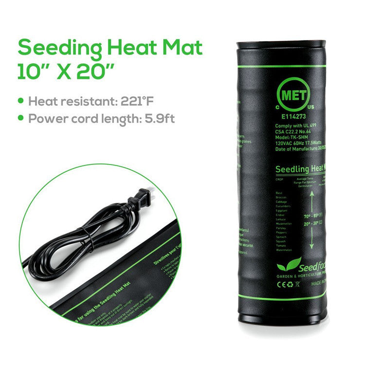 Size of the seedling heat mat