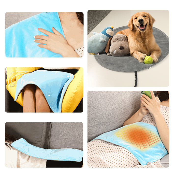 Electric Pet Heating Pad 3 Adjustable Temperature Dog Cat Heating Pad with Chew Resistant Cord, S Size 23.6''X11.8''