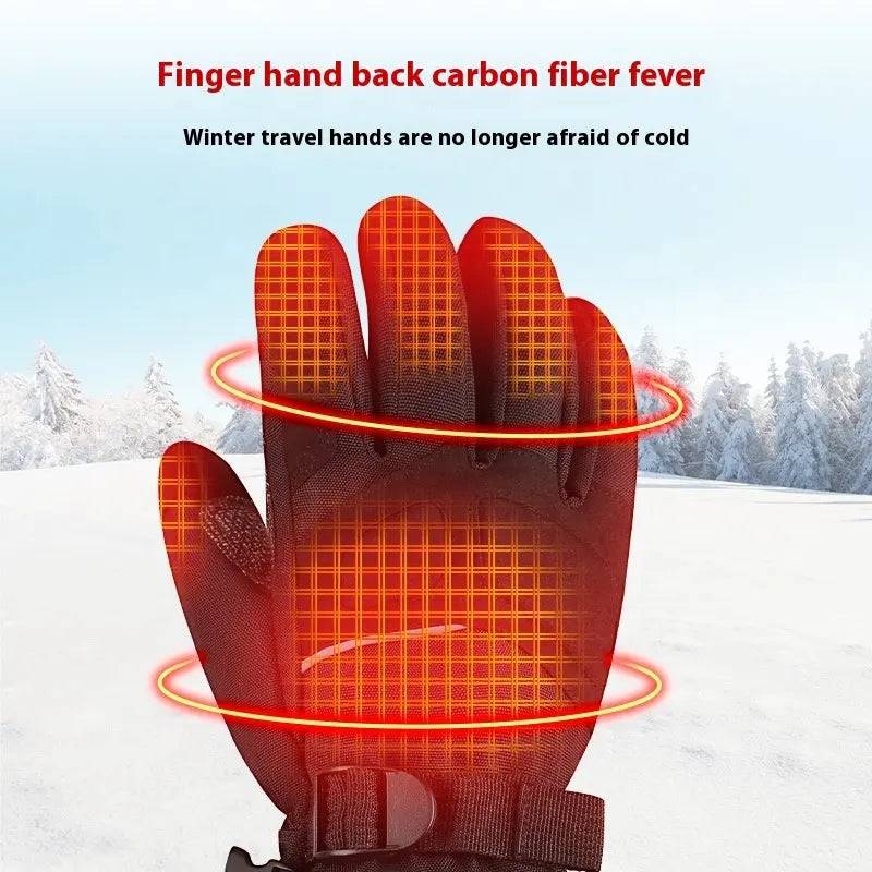 ARRIS 7.4V Heated Gloves for Men Windproof Warm Duty Leather Insulated Non-Slip Wear-Resistant with 2200mAh Rechageable Batteries