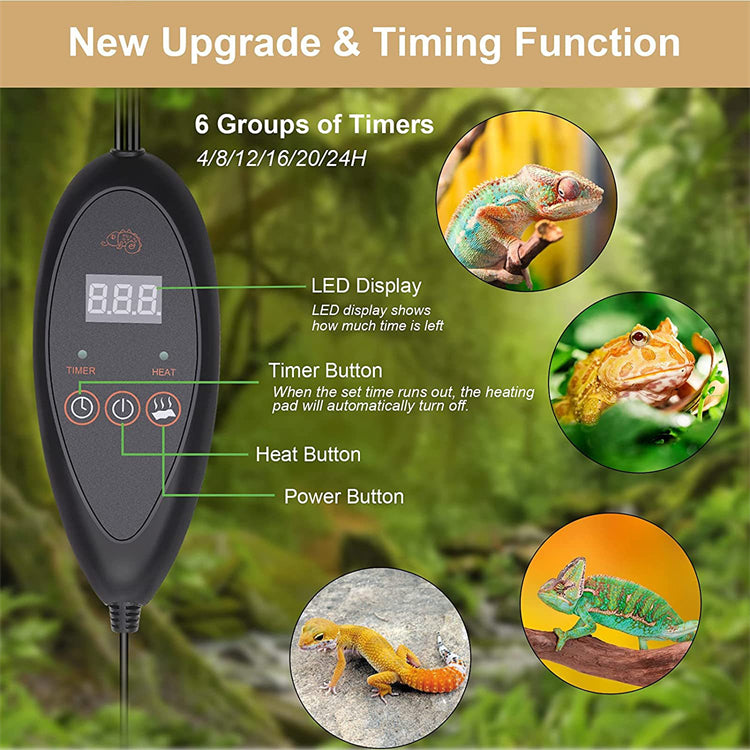 reptile heating mat, new upgraded & timing function