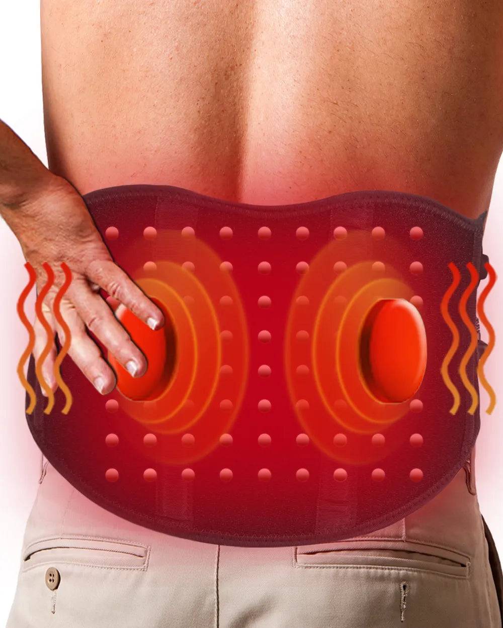 ARRIS 7.4V Battery Heating Massage Back Belt Wrap with Vibration Massager
