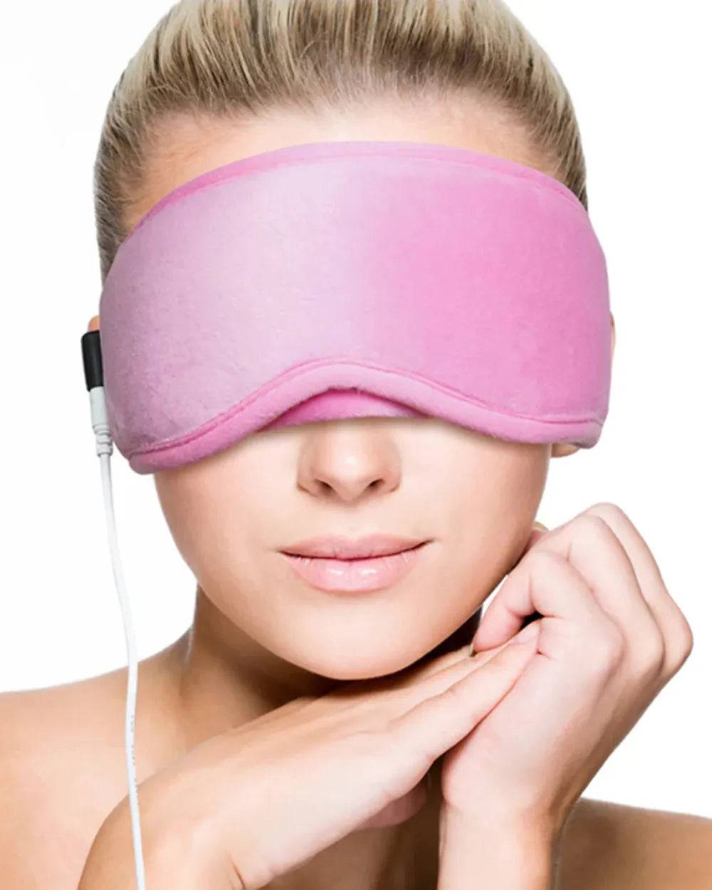 ARRIS Heated Eye Mask with USB cord w/ 5 Temperature Control, Warm Therapeutic for Relieving Insomnia, Meibomian Gland Disease, Headache Stress Pink