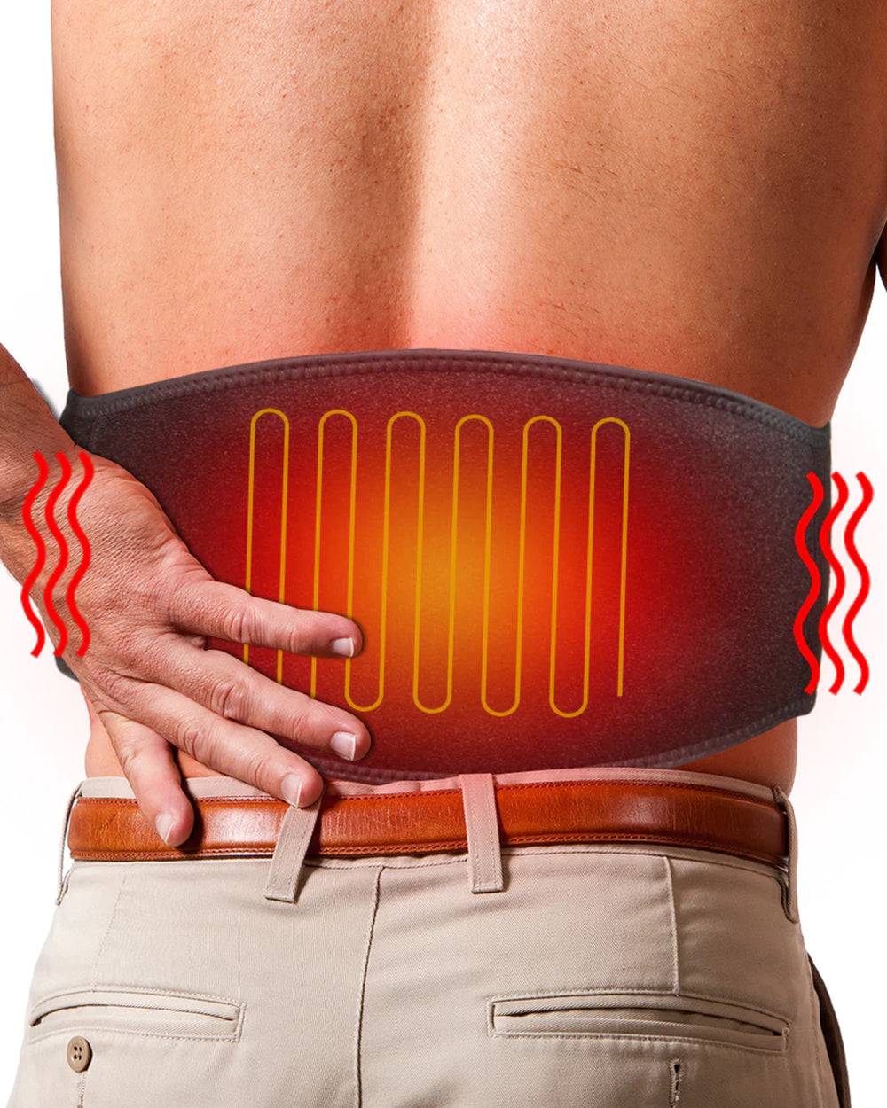 ARRIS Heating Waist Belt/Heated BackStraps for Back Pain Relief with Battery (Lengthened Version)