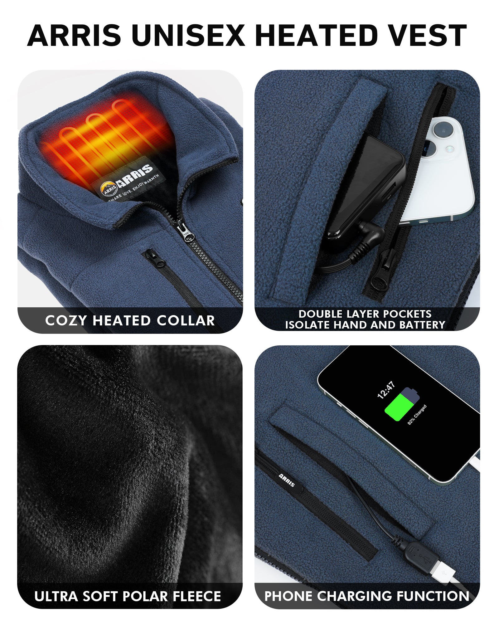 Men's Fleece Heated Vest