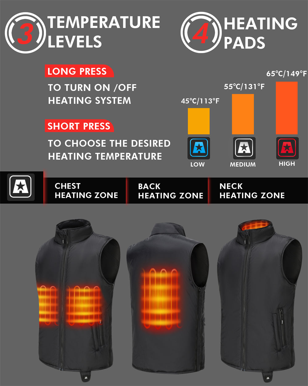 men's cycling heated vest