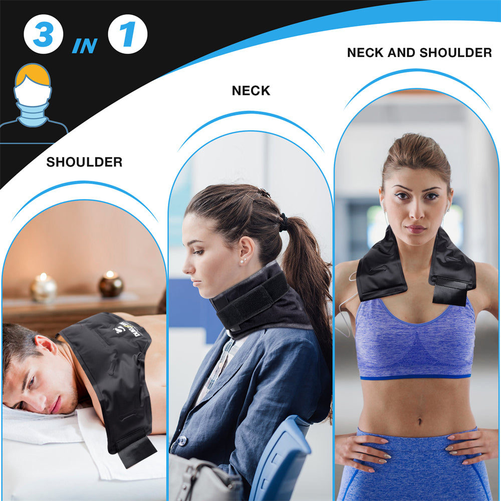 DUKUSEEK Neck Ice Pack Wrap Multiple usage for neck shoulder lower back
