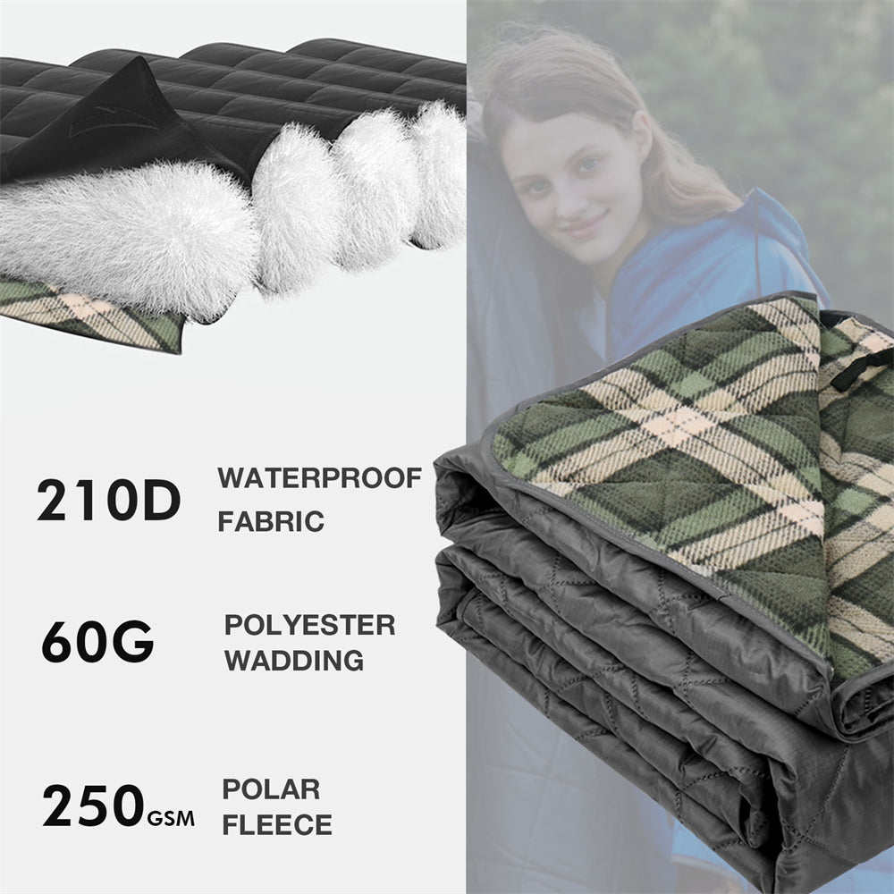 waterproof outdoor blanket with fleece inside super  warm