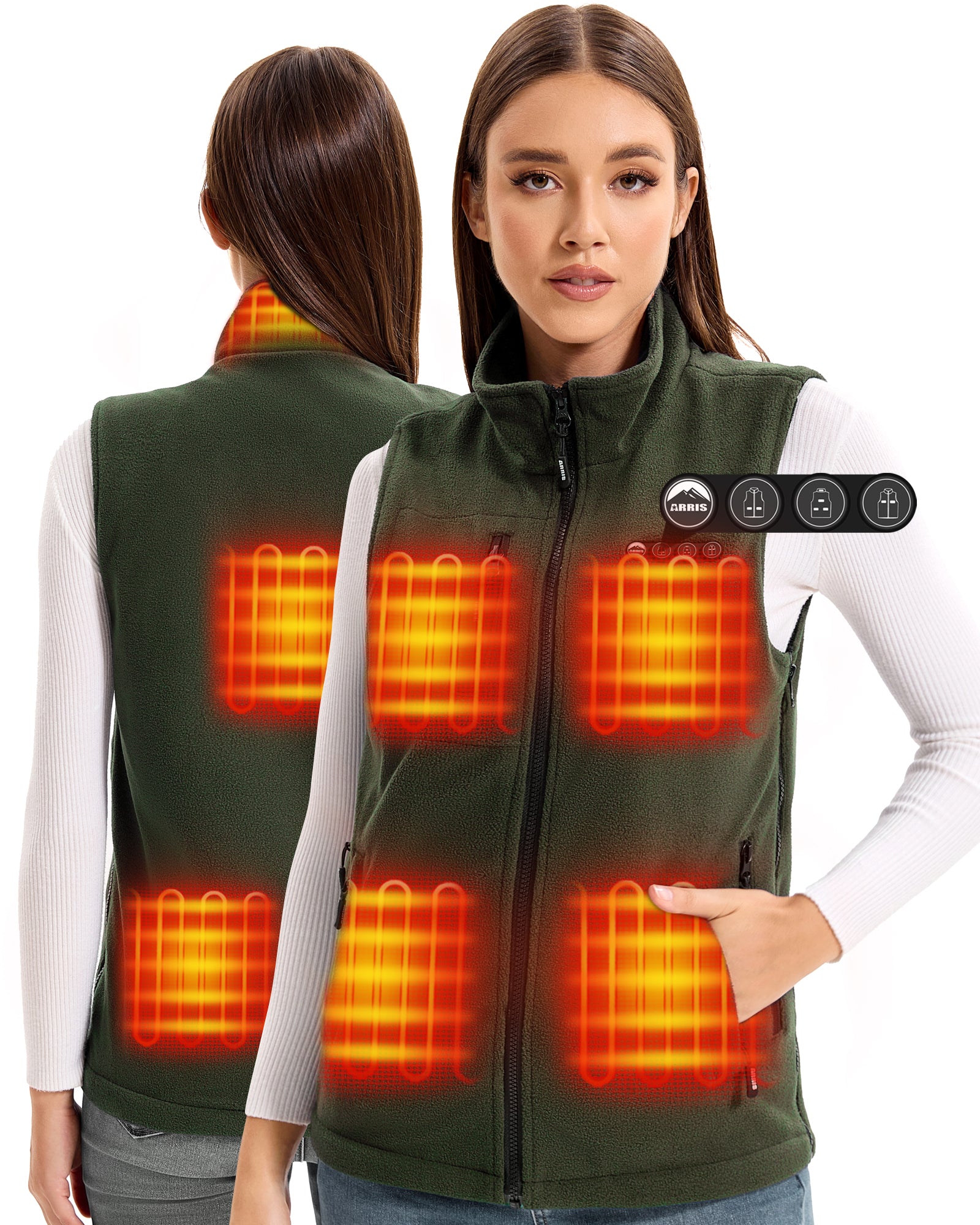 ARRIS FLEECE HEATED VEST FOR WOMEN