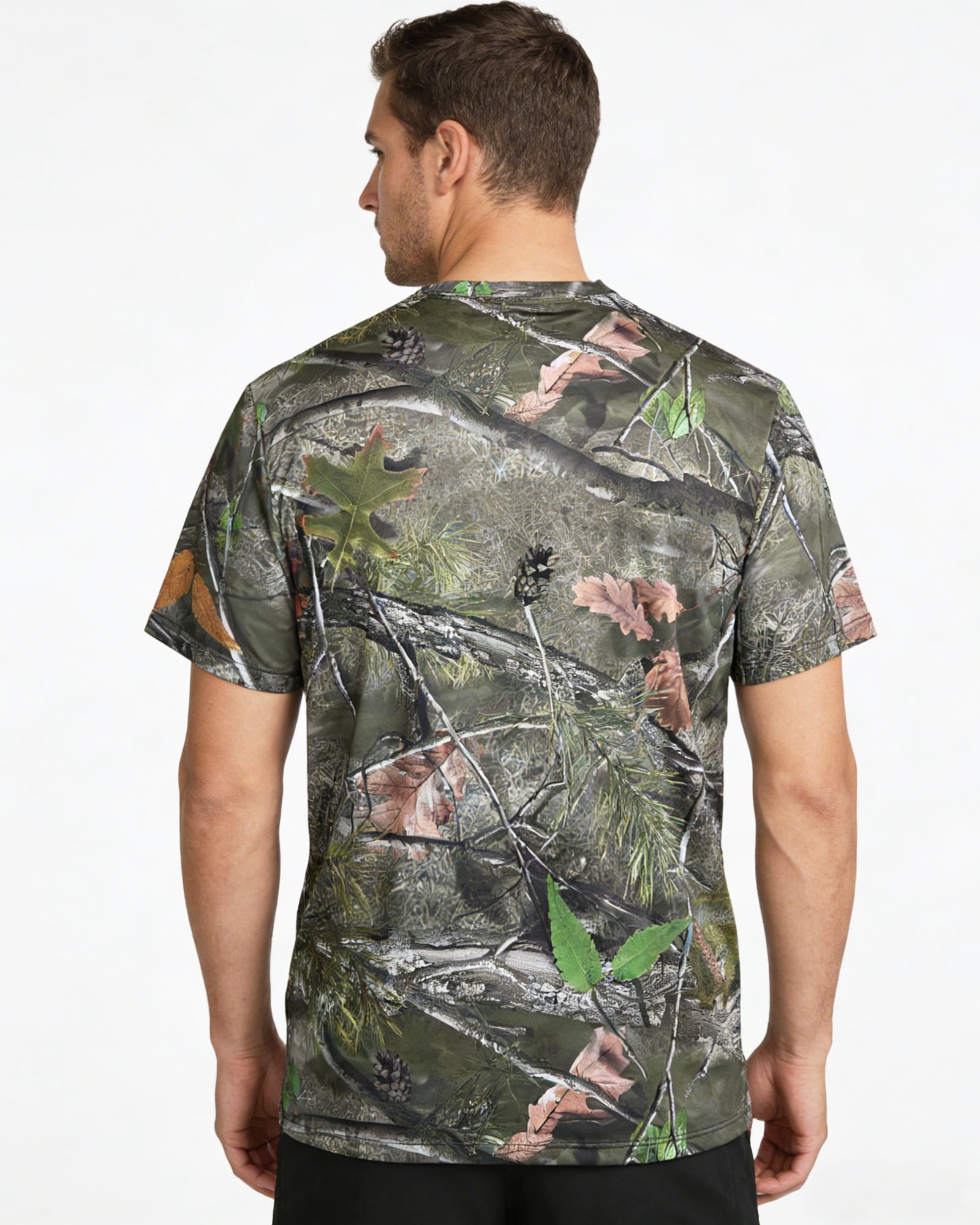 ARRIS Men's Short Sleeve Camo T-Shirt for Hunting Fishing Outdoors