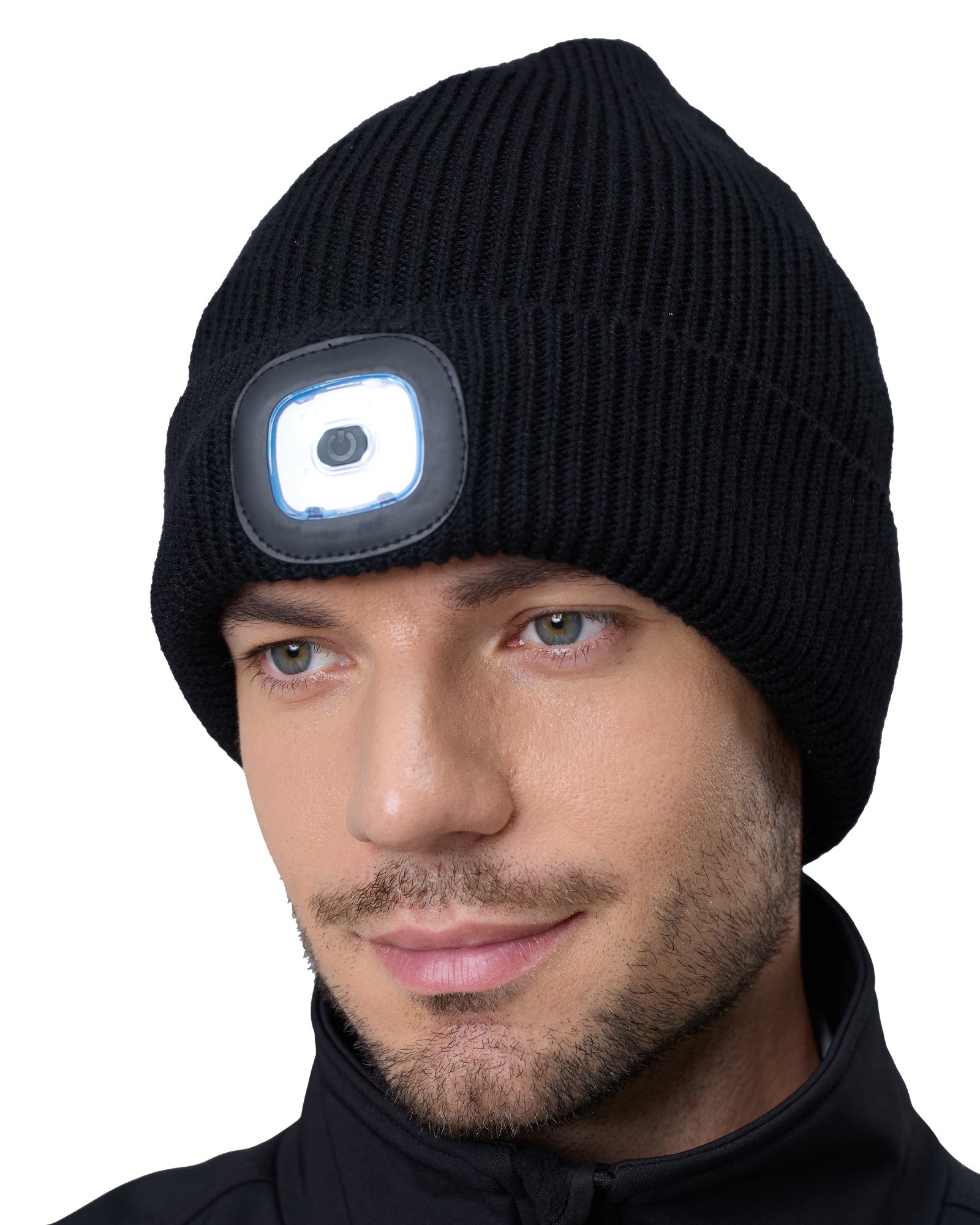 ARRIS Black Heated Hat with LED Light – Rechargeable Winter Heated Beanie for Outdoor Work & Sports