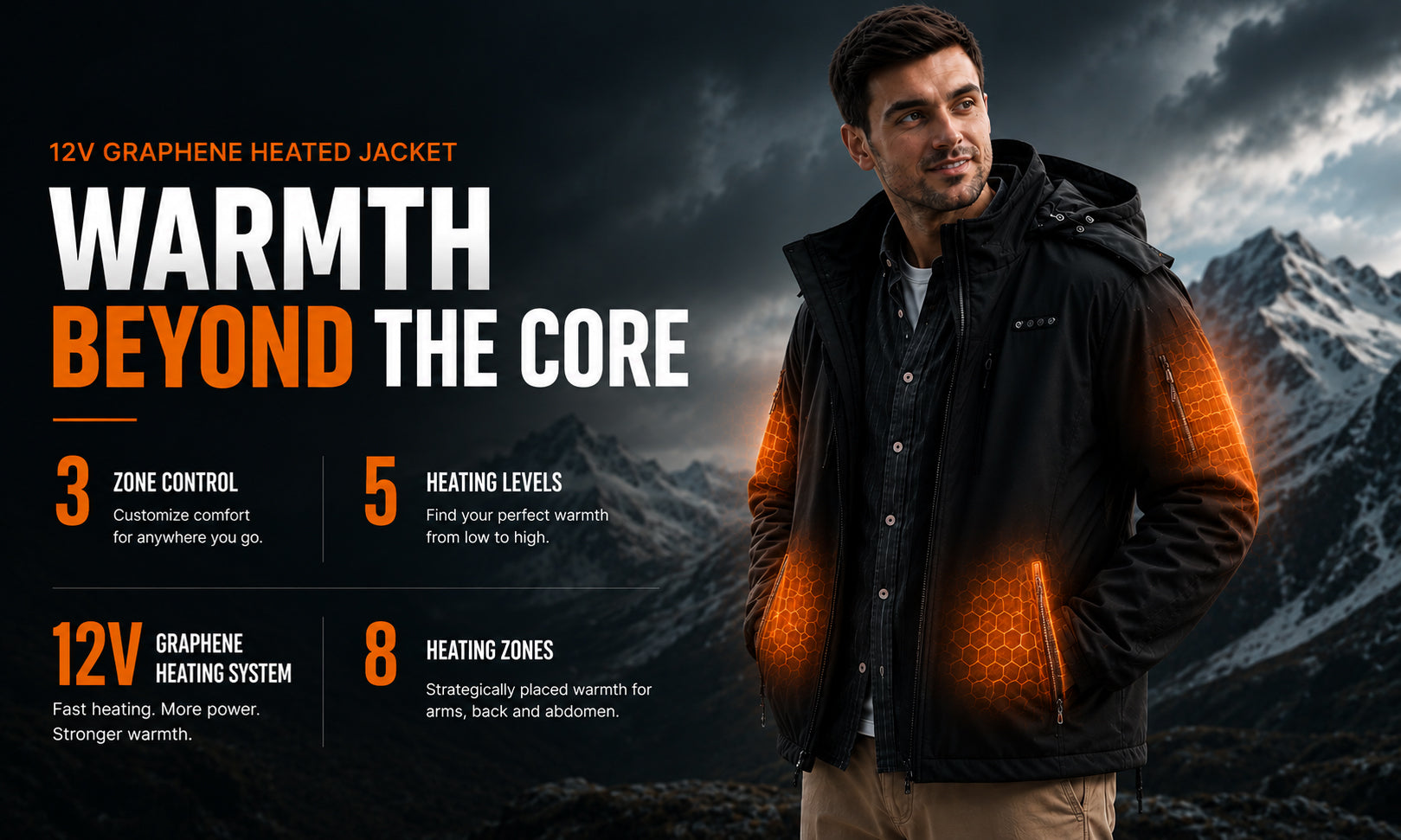 ARRIS 12V Heated Jacket for Men