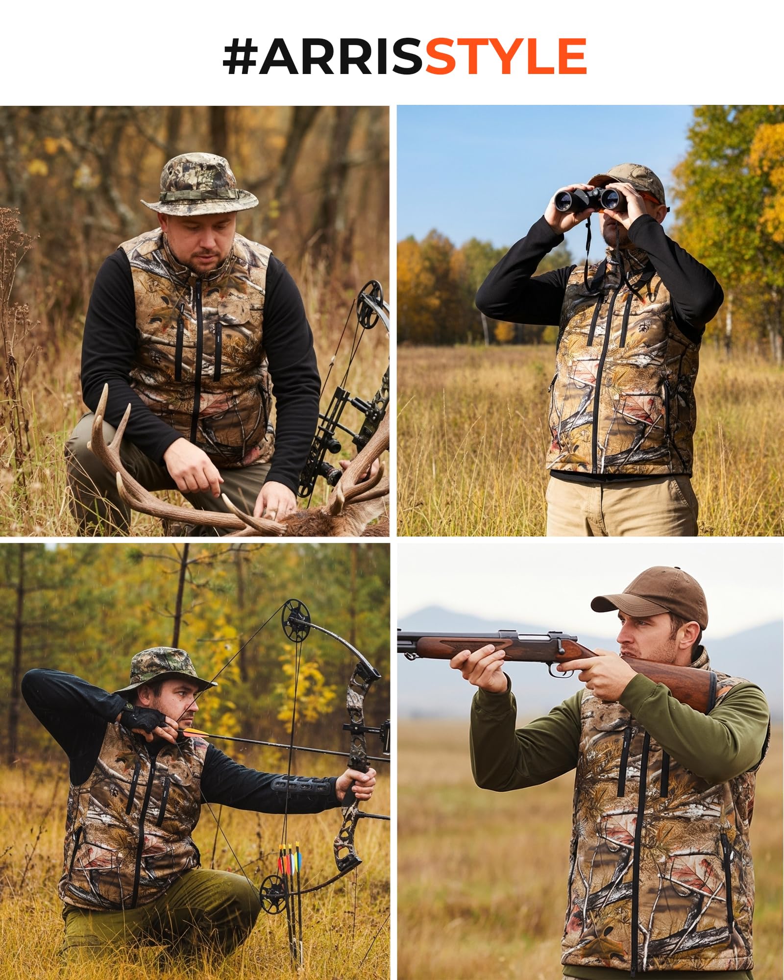 Hunting vest, vest for outdoor activities