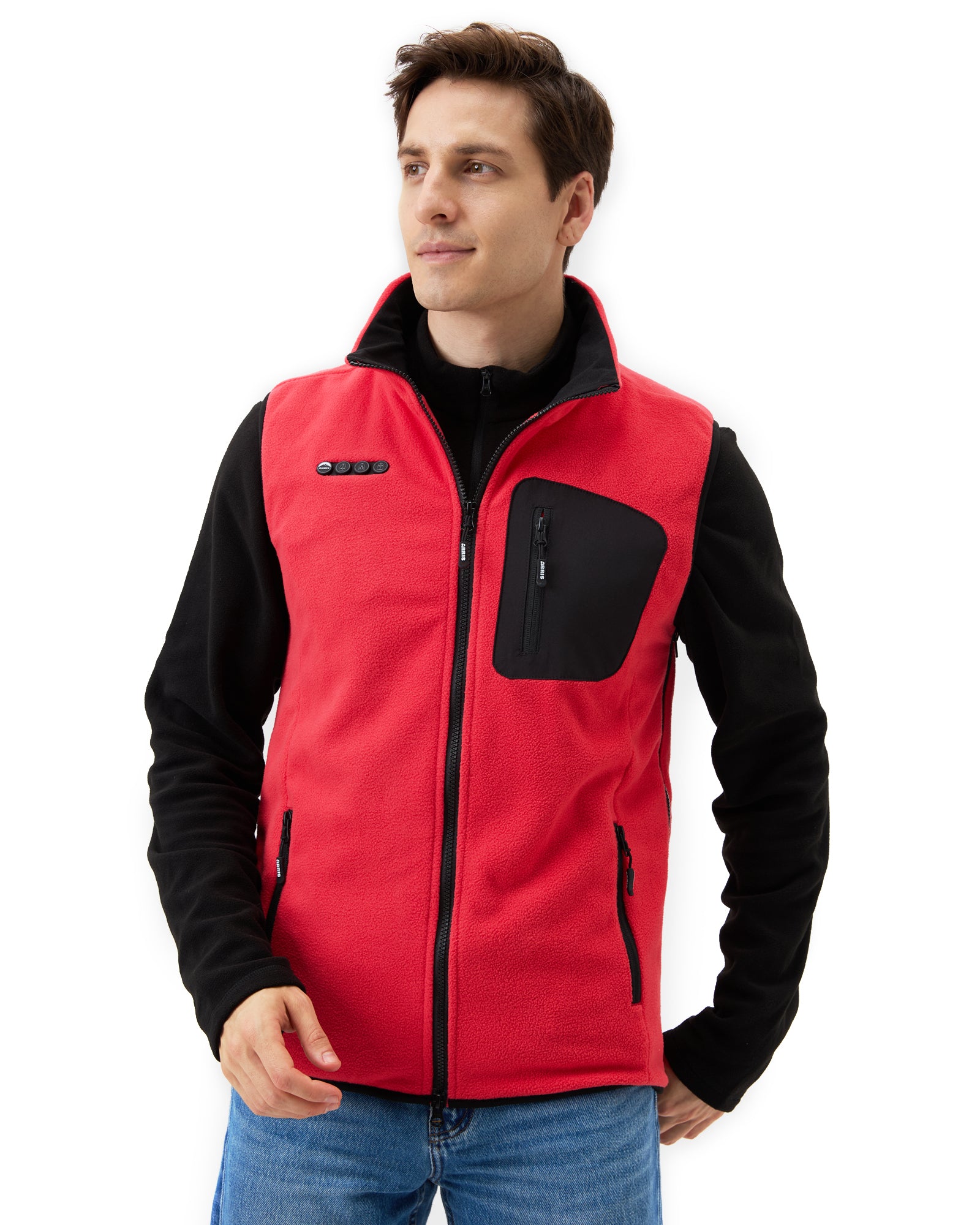 ARRIS Fleece Heated Vest with 12V Battery, Size Adjustable Heated Vest for Men Women
