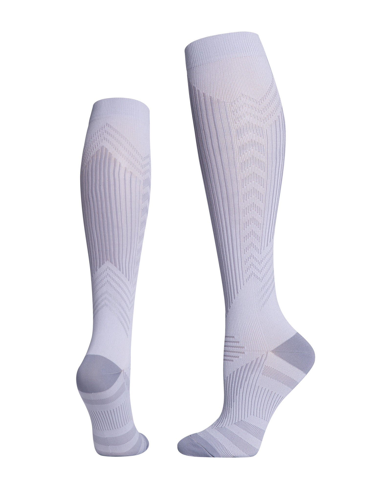 Athletic Compression Socks with Reflective Stripes for Running, Cycling & Training
