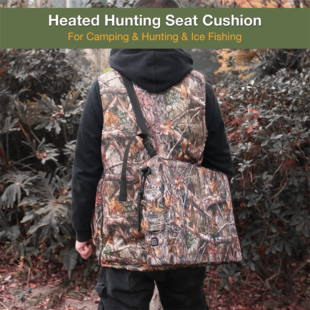 DUKUSEEK Heated Seat Cushion Electric Seat Warmer for Hunting Ice