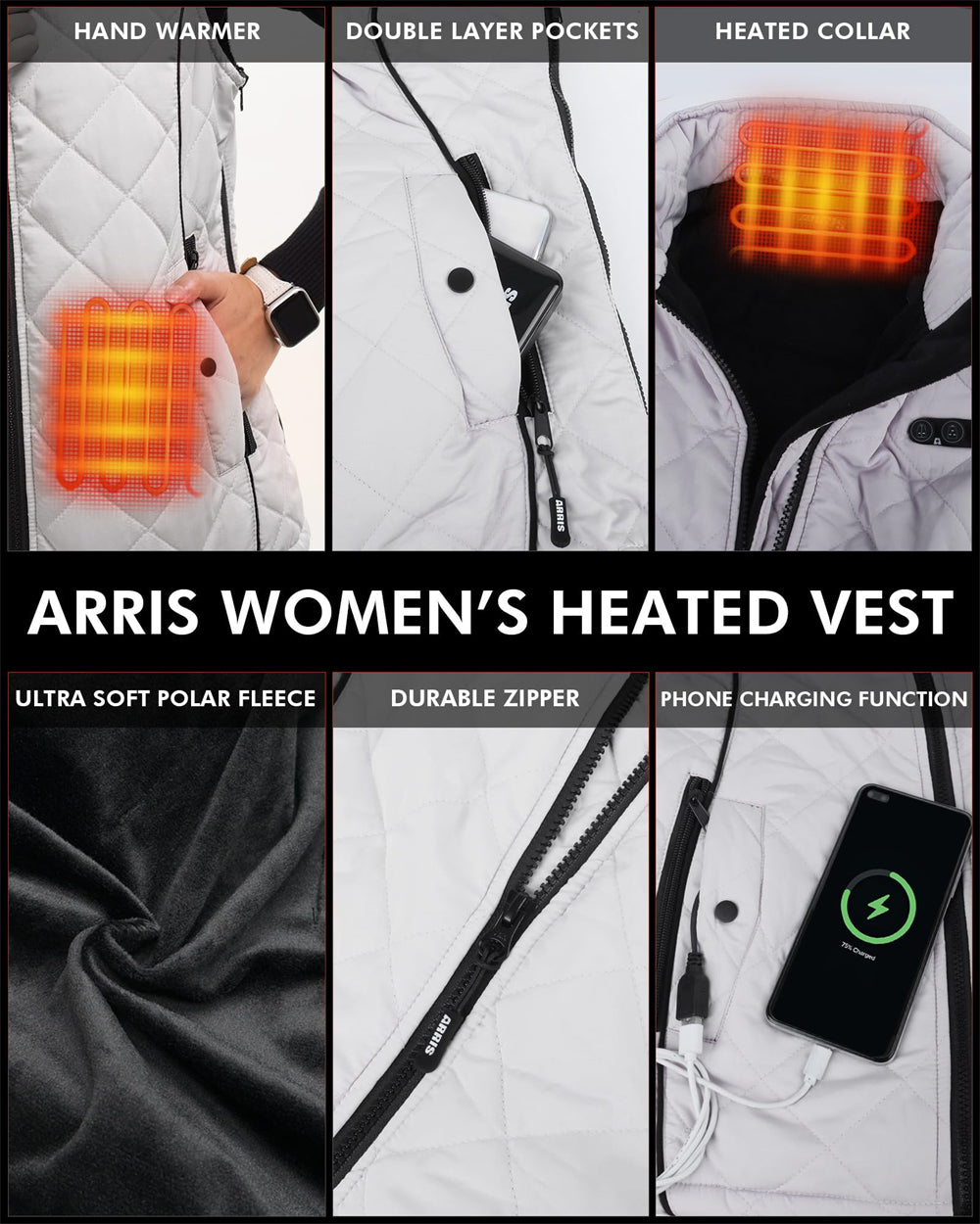 powerful heated vest for women