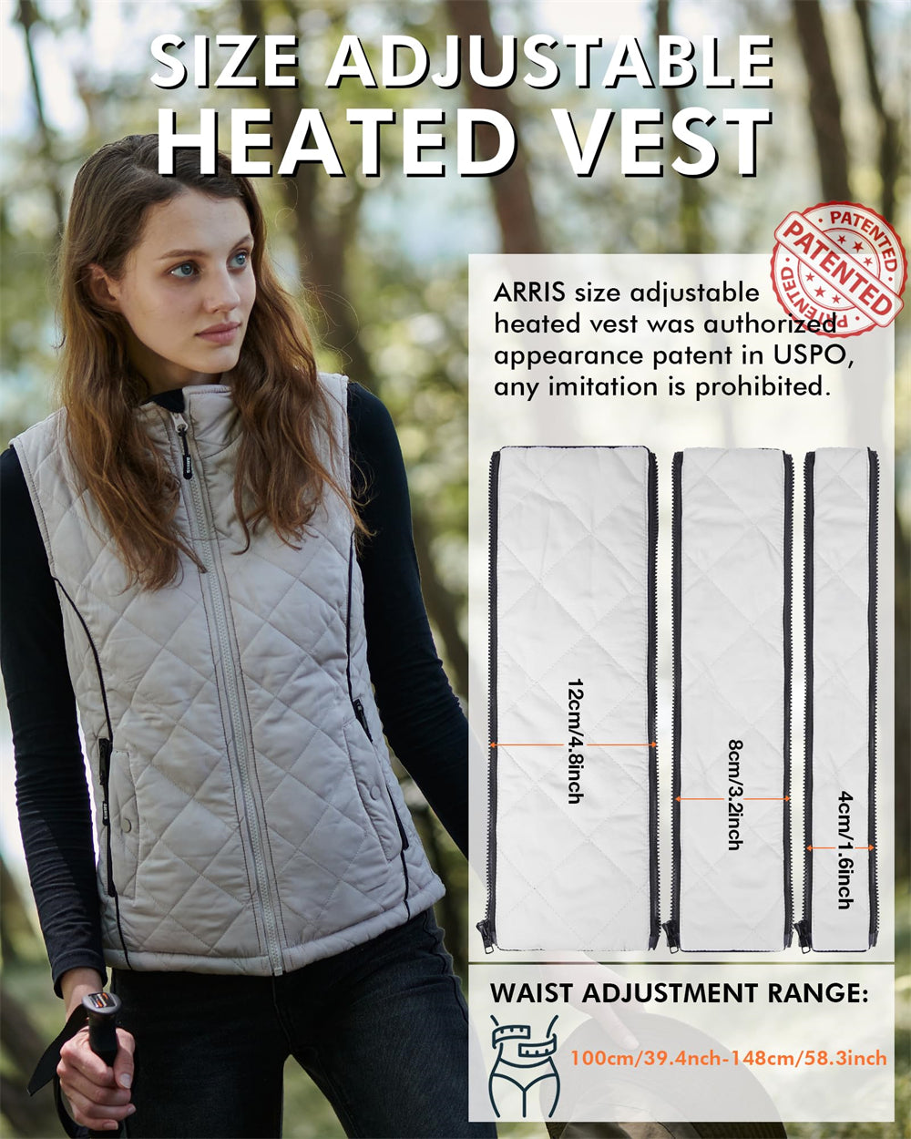 size adjustable heated vest