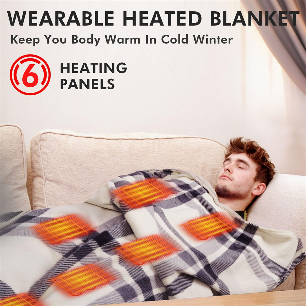 Electric Blanket, USB Heated Blanket Shawl Wearable Portable