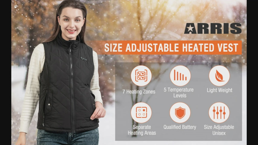 Heated Fleece Vest for Women with Battery Pack Included