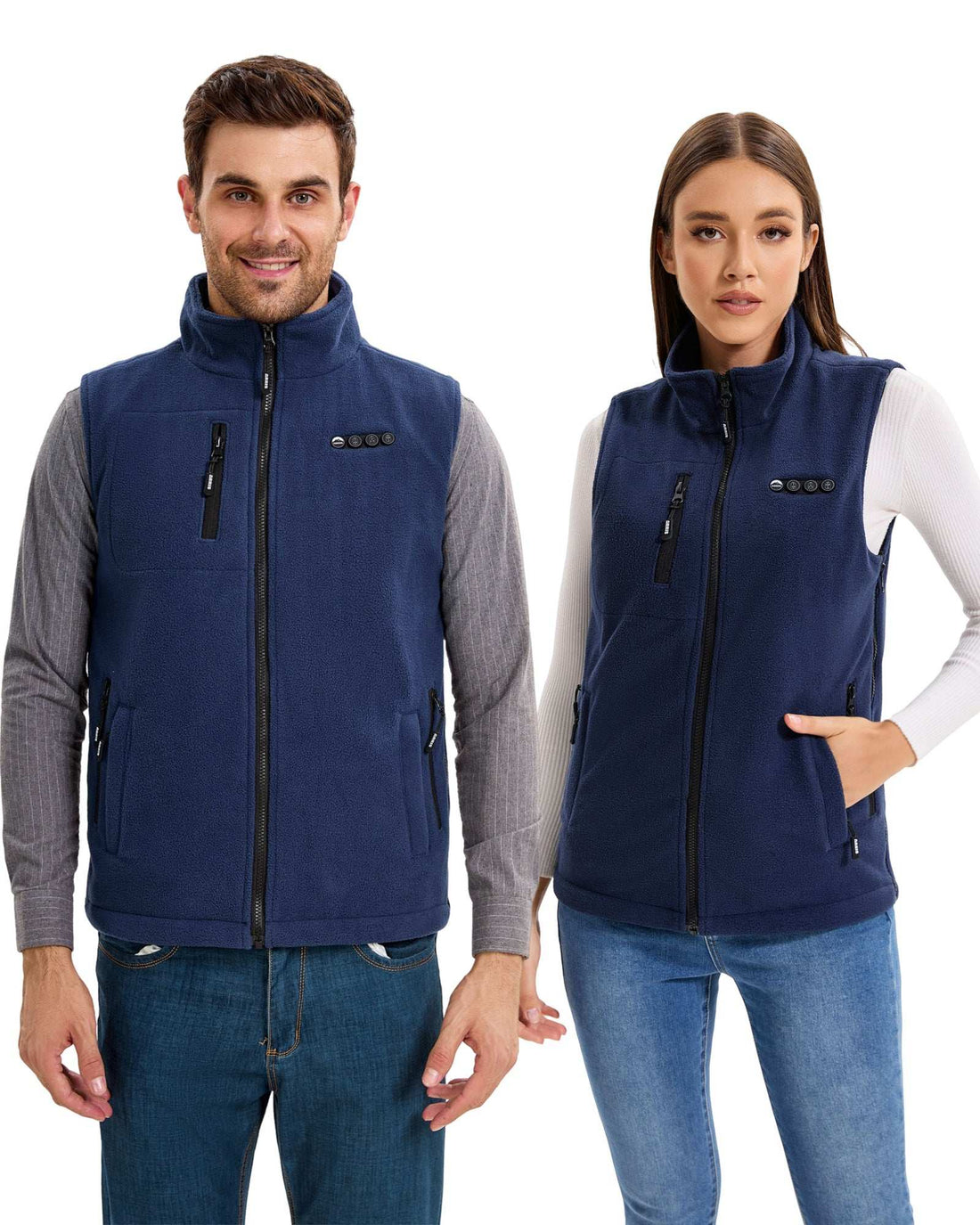ARRIS 7.4V Battery Heated Vest Size Adjustable Fleece Vest for Men+Women Combo Sale