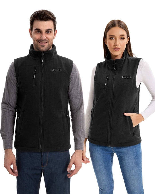 ARRIS 7.4V Battery Heated Vest Size Adjustable Fleece Vest for Men+Women Combo Sale