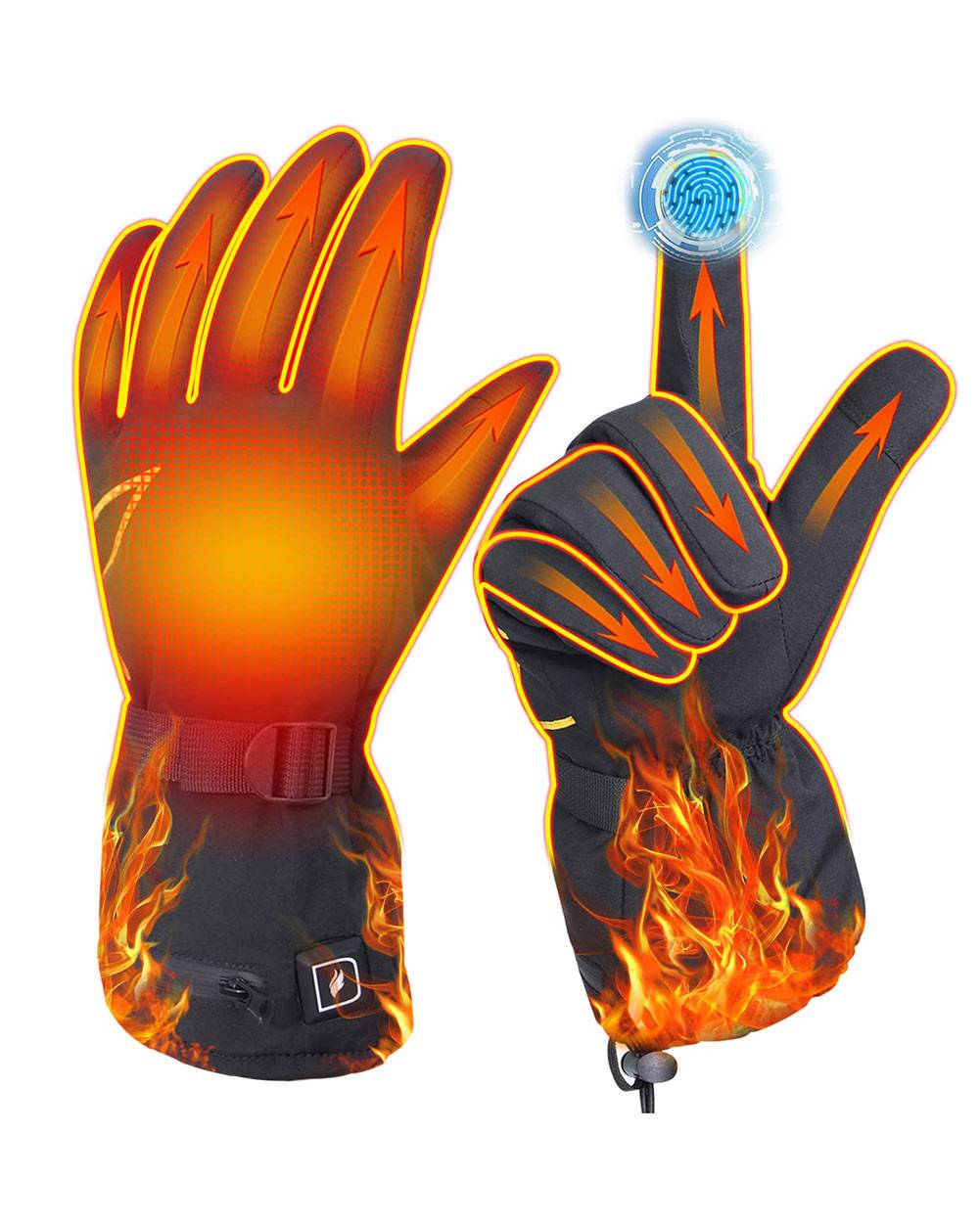 DUKUSEEK Heated Gloves Unisex for Skiing Motorcycling Hiking Outdoor Work
