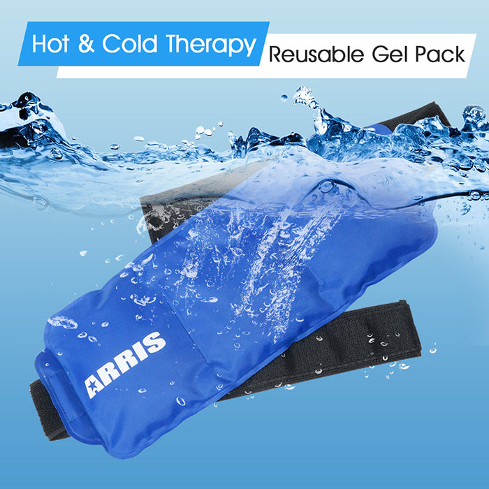 Arris Ice Packs for Waist Injuries Reusable Small Hot Cold Therapy Gel Ice Pack with Adjustable Strap for Pain Relief XA0022