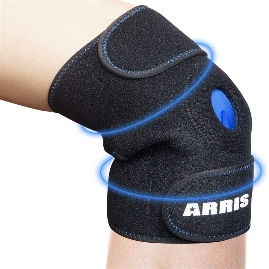 ARRIS Ice Pack for Knee Injuries, Reusable Knee Wrap Ice Knee Brace-Flexible and Adjustable