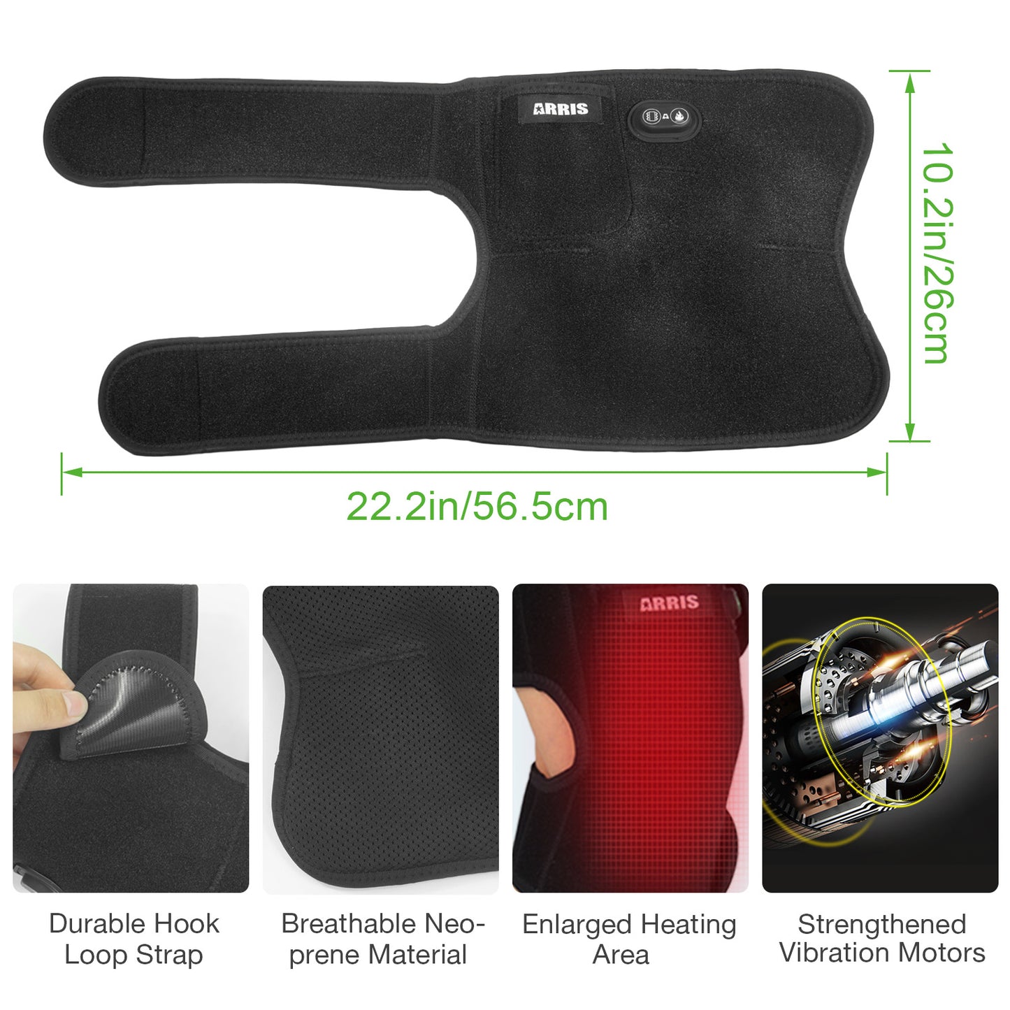 ARRIS 7.4V 4200mah Battery Heating Knee Pad with Massage Vibration motor