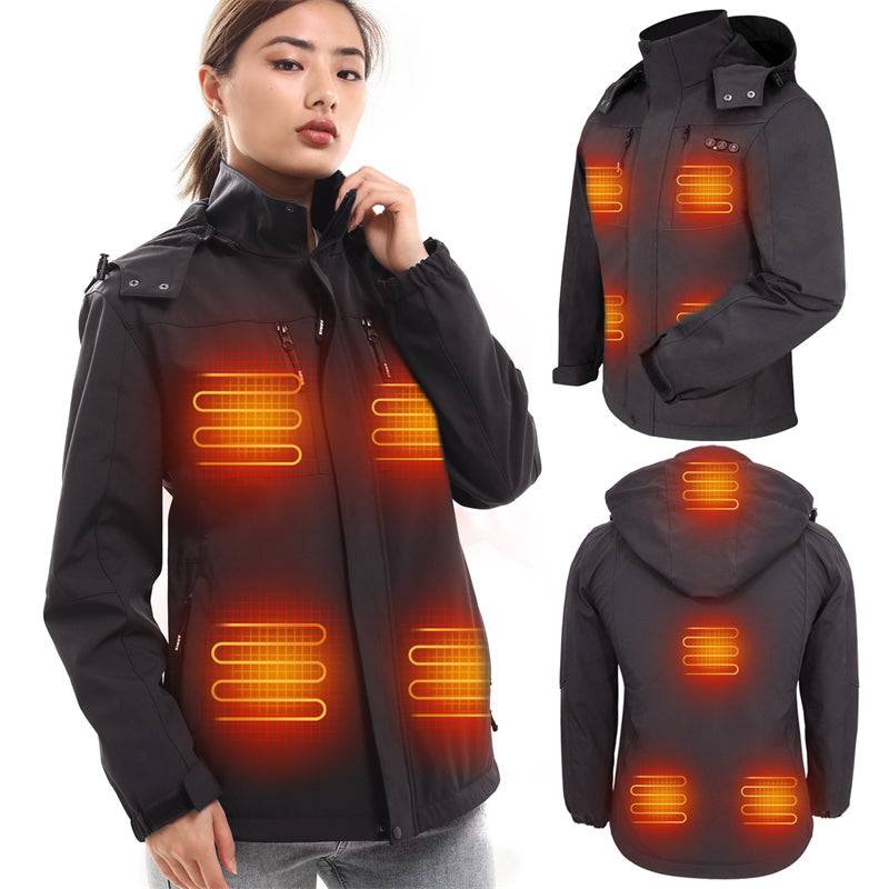 2022 Arris New Arris Heated Jacket for Women with Rechargeable 7.4V Battery 8 Heating Zones 5 Heating Levels