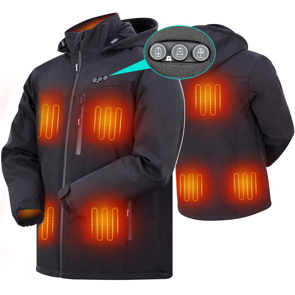 Heated Jacket with rechargable battery pack