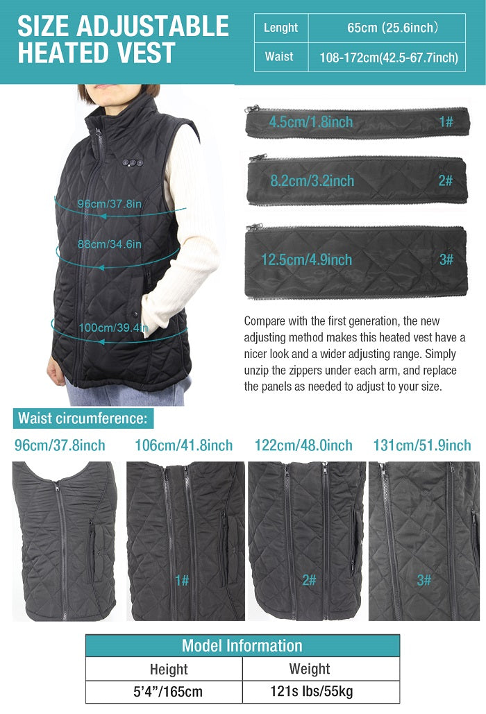 Extend Panel for Women heated vest XA0082