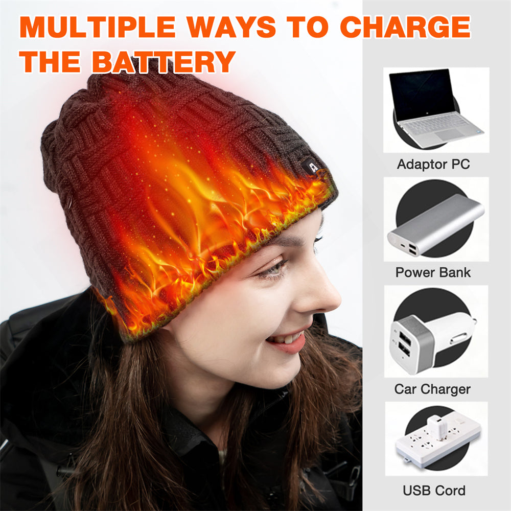 ARRIS heated hat with rechargeable battery