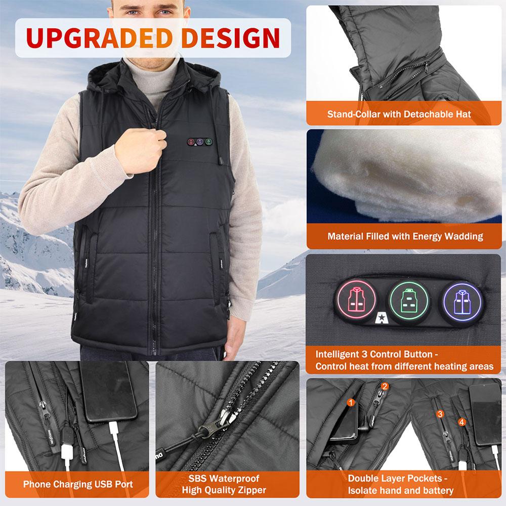 DUKUSEEK upgraded design heated vest 