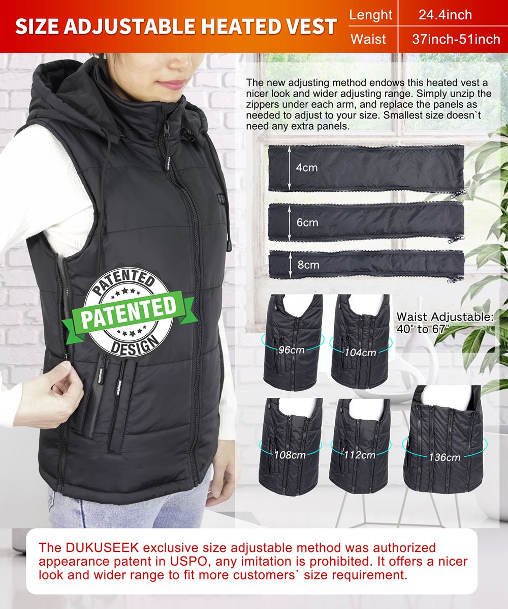 size adjustable heated vest