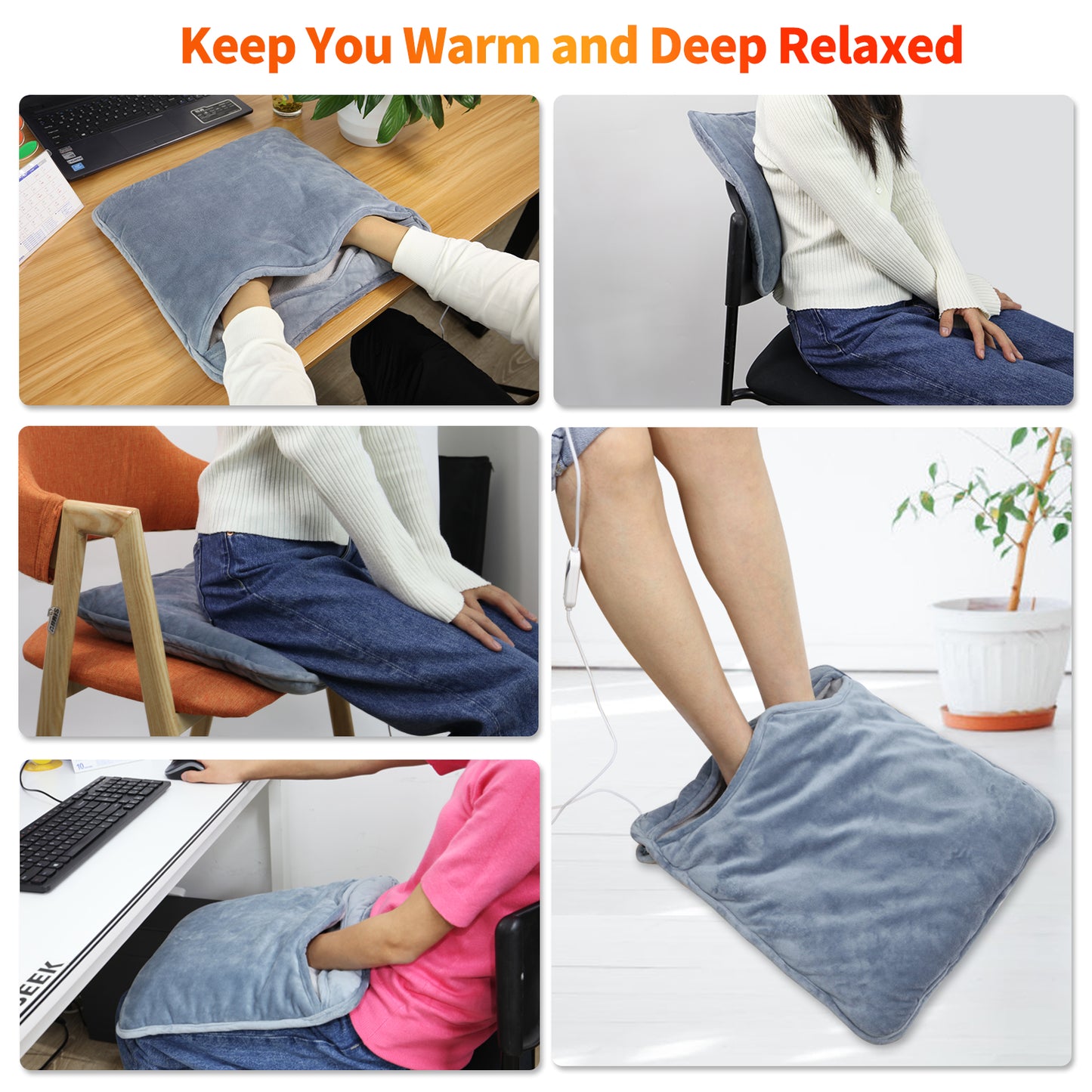 ARRIS Electric Heated Foot Warmers for Men and Women Foot Heating Pad with 3 Temperatures