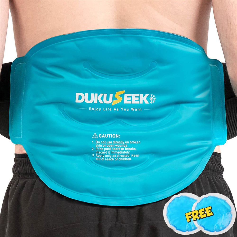 DUKUSEEK Reusable Gel Back Ice Pack for Lower Back Pain Relief 