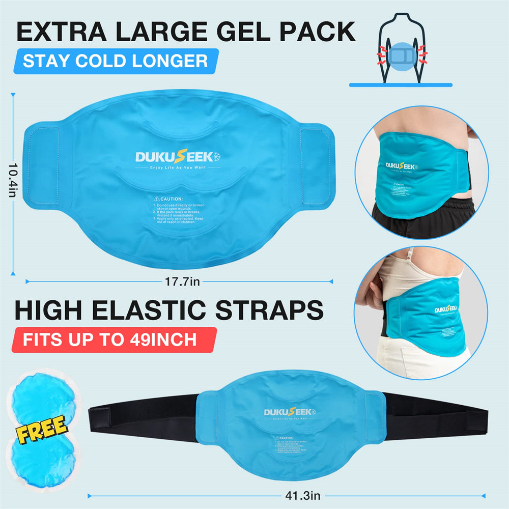 Extra large gel pack  & high elastic straps
