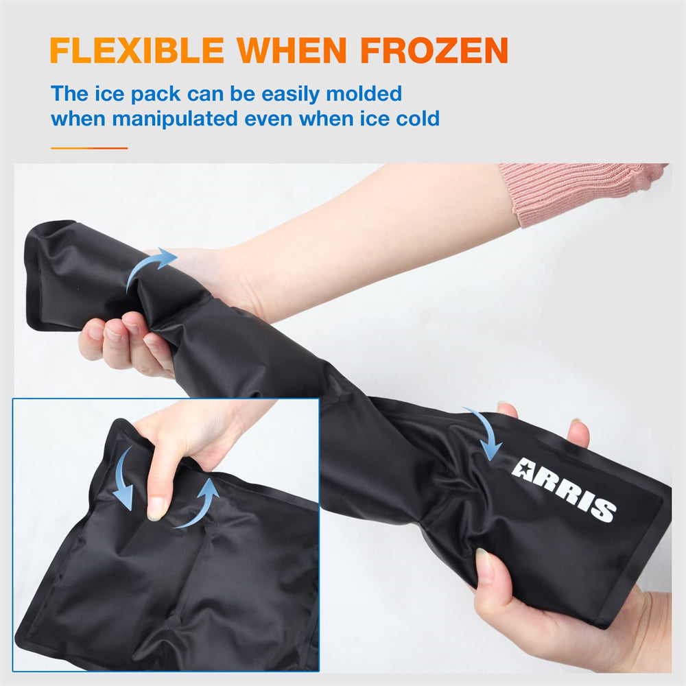 the ice pack can be easily molded when manipulated even when ice cold