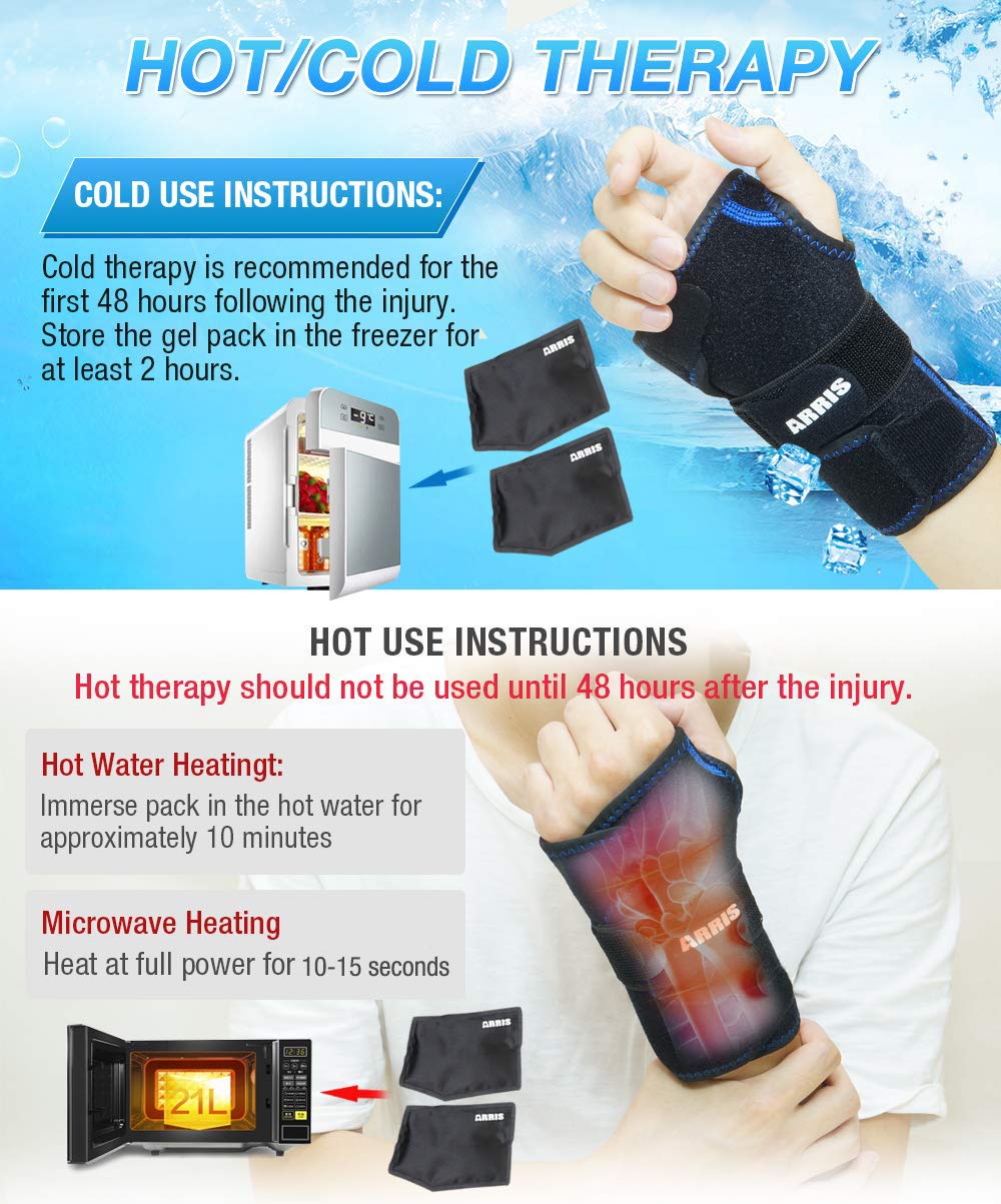 Buy Copper Compression Wrist Ice Pack Wrap. Rapid Hot + Cold Wrist Support  Sleeve. Heat + Icing Reusable Therapy Compress Brace. Tendonitis, Tunnel, ,  ed Wrists, Hand Pain Online at desertcartSeychelles